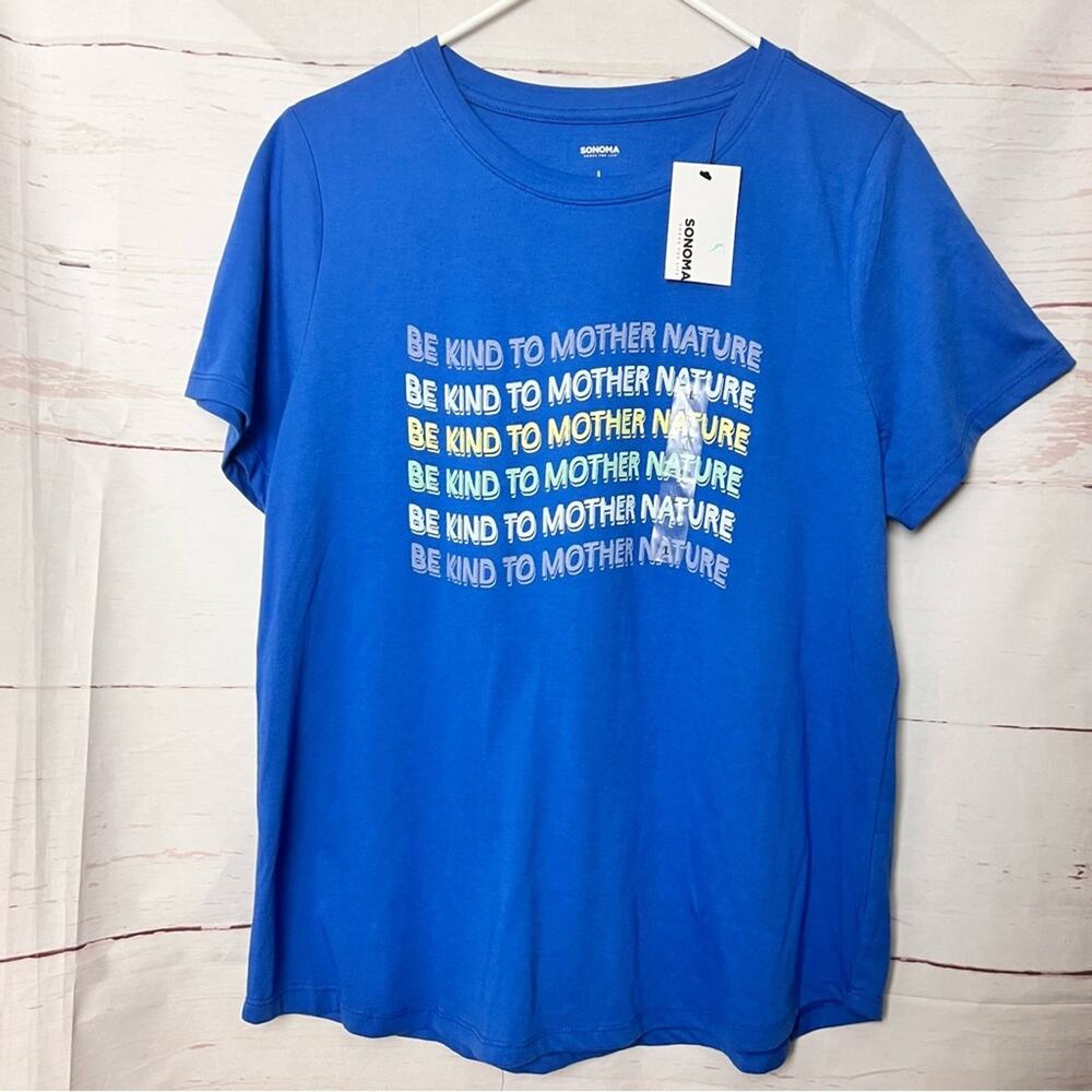 Sonoma Good For Life Women’s Graphic Tee Crew Neck Sz L